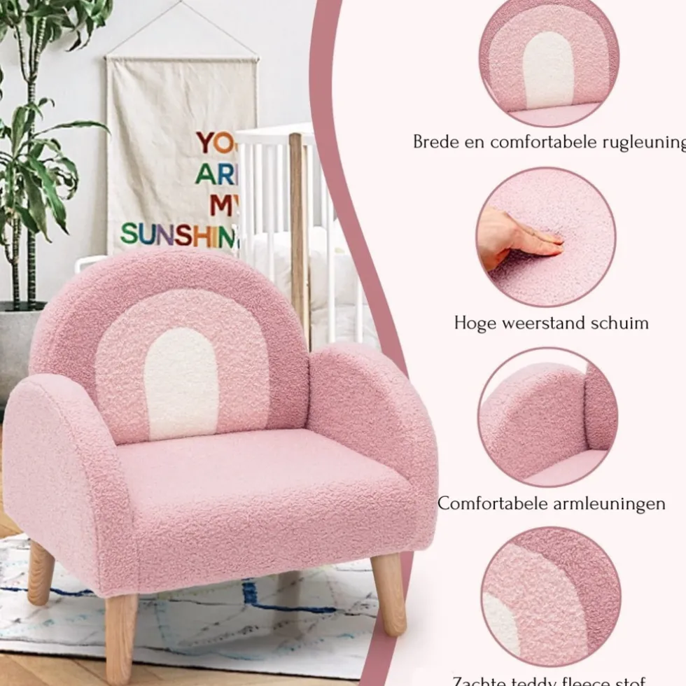 trendmix-kinder-fauteuil-teddy-YFFmQHXR-3.webp Discount Trendmix Kinder Fauteuil Teddy Stof Regenboog Lounge Stoel