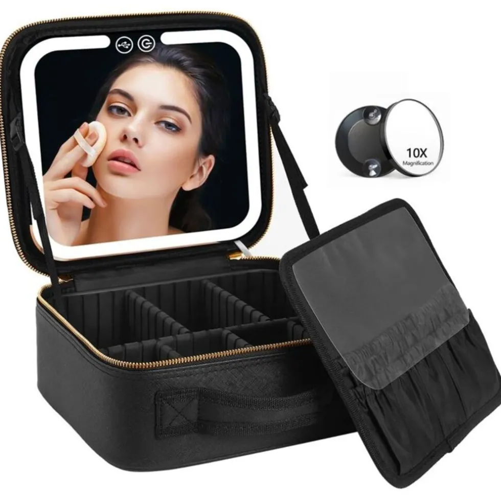 uniq-make-up-reistas-met-led-l-dkiAfMGL-0.webp Fashion UNIQ Make-up Reistas Met LED-lampje - Toilettas / Cosmetische Tas Voor Al Je Make-up - Zwart