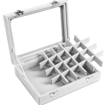 Best UNIQ Sieradendoosje In Grijs Velours